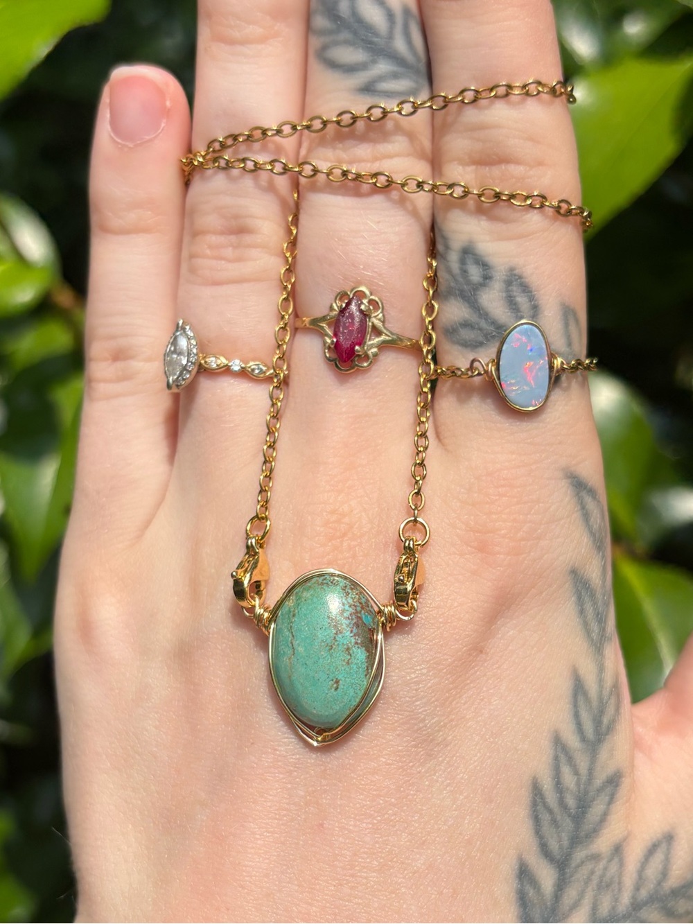 Turquoise interchangeable necklace